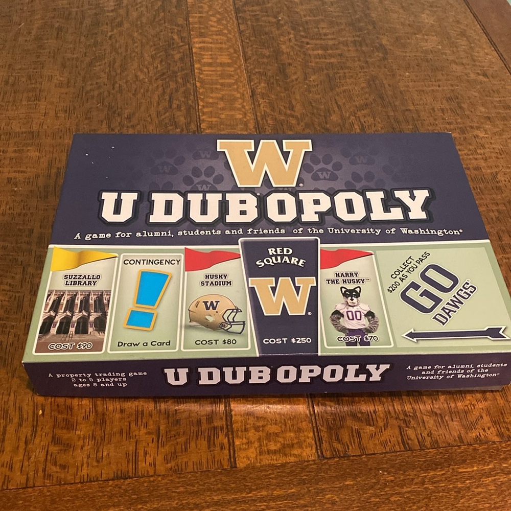 University of Washington U Dubopoly board game.